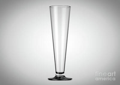 Beer Royalty-Free and Rights-Managed Images - Beer Pilsener Pint Glass by Allan Swart