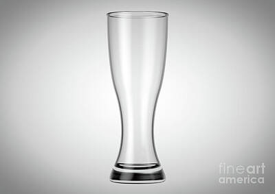 Beer Digital Art - Beer Weizen Pint Glass by Allan Swart