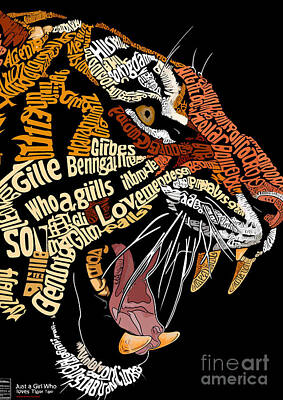 Drawings Rights Managed Images - Bengal Tiger  Royalty-Free Image by Grover Mcclure