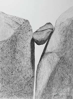 Still Life Drawings - Between a Rock and a Hard Place, by Garry McMichael