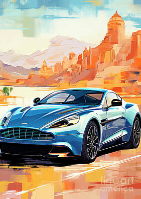Transportation Royalty-Free and Rights-Managed Images - Car 256 Aston Martin Vanquish by Clark Leffler