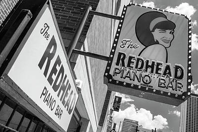 City Scenes Royalty-Free and Rights-Managed Images - Chicago Redhead Piano Bar by Chicago In Photographs