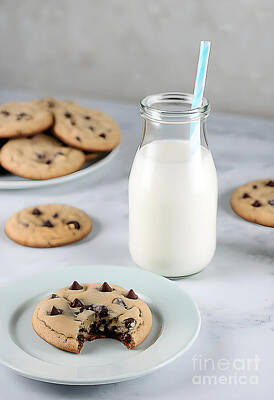 Food And Beverage Photos - Chocolate Chip Cookies by Maria Dryfhout