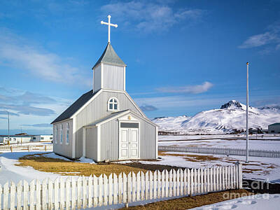 Royalty-Free and Rights-Managed Images - Church at Bakkagerdi, Iceland by Colin and Linda McKie