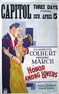 Actors Rights Managed Images - Classic Movie Poster - Honor Among Lovers Royalty-Free Image by Esoterica Art Agency