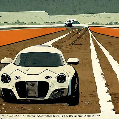 Comics Paintings - Cool  Cartoon  The  Stig  Top  Gear  Show  Driving  A  Car  6d5682f6  8d86  47d4  88bf  4286b41c5b74 by MotionAge Designs