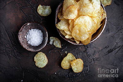 Packaging Photos - Crispy potato chips with salt by Kati Finell