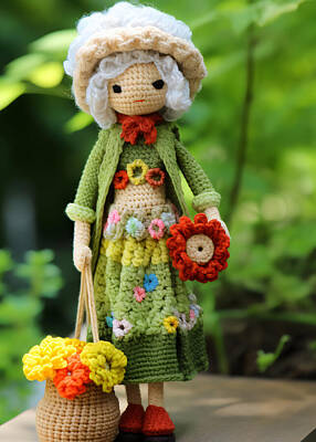 Digital Art - Crochet doll by EML CircusValley