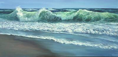 Beach Paintings - DanceTo the Shore by Laurie Snow Hein