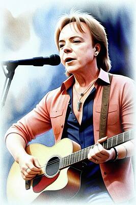 Actors Paintings - David Cassidy, Actor and Singer by Esoterica Art Agency