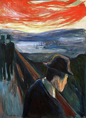 Impressionism Painting Royalty Free Images - Despair by Edvard Munch Royalty-Free Image by Mango Art