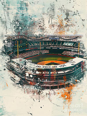Baseball Royalty-Free and Rights-Managed Images - Detroit Tigers stadium  by Tommy Mcdaniel