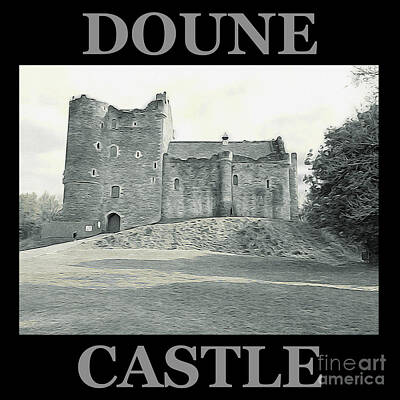 Mother And Child Paintings - Doune Castle Scotland  by Douglas Brown
