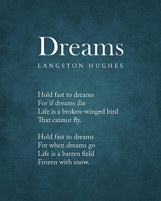 Royalty-Free and Rights-Managed Images - Dreams - Langston Hughes Poem - Literature - Typography 2 by Studio Grafiikka