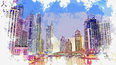 Abstract Landscape Royalty-Free and Rights-Managed Images - .Dubai, United Arab Emirates, UAE - No 0638 by Celestial Images