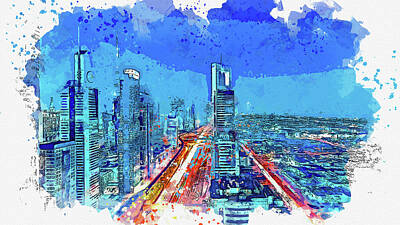 Abstract Skyline Royalty-Free and Rights-Managed Images - .Dubai, United Arab Emirates, UAE - No 0670 by Celestial Images