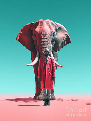 Surrealism Royalty Free Images - Elephant    Surreal  Cinematic  Minimalistic  Shot  by Asar Studios Royalty-Free Image by Celestial Images