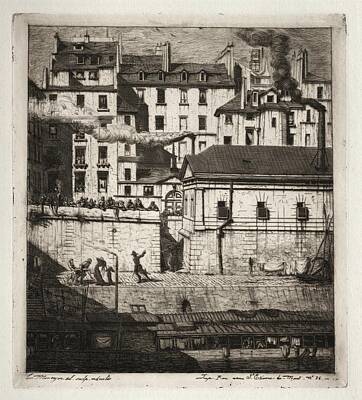 Advertising Archives - Etchings of Paris The Mortuary 1854 Charles Meryon French, 1821 1868 by Arpina Shop