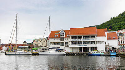 Art History Meets Fashion - Expressobar on Bergen Harbor by Janice Noto