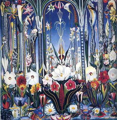 Floral Drawings Rights Managed Images - Flowers - Italy By Joseph Stella Royalty-Free Image by Joseph Stella