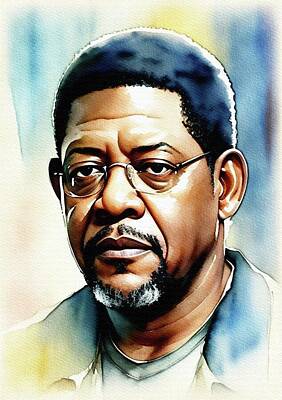 Actors Paintings - Forest Whitaker, Actor by Sarah Kirk
