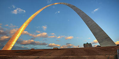 Royalty-Free and Rights-Managed Images - Gateway Arch Panorama - Saint Louis Missouri by Gregory Ballos
