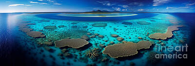 Vintage Signs - Great Barrier Reef Queensland Australia looks by Asar Studios by Celestial Images