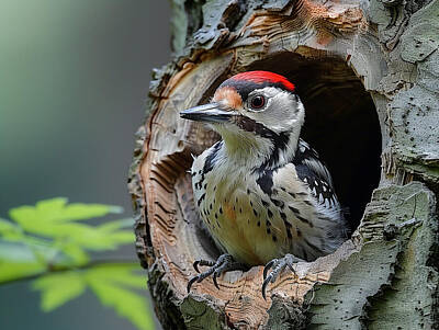 Lake Life Royalty Free Images - Greated Spotted Woodpecker Royalty-Free Image by Stephen Smith Galleries