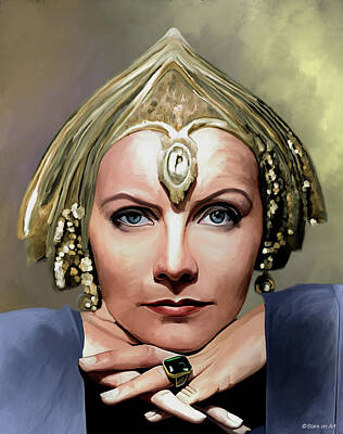 Royalty-Free and Rights-Managed Images - Greta Garbo portrait by Stars on Art