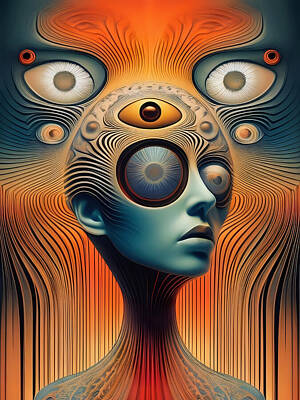 Religious Paintings - Hypnotic Gaze by Tricky Woo