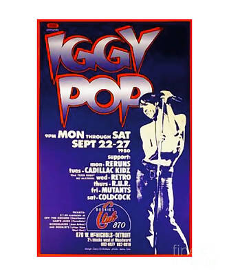 Rock And Roll Digital Art - Iggy Pop Poster by James Scruggs