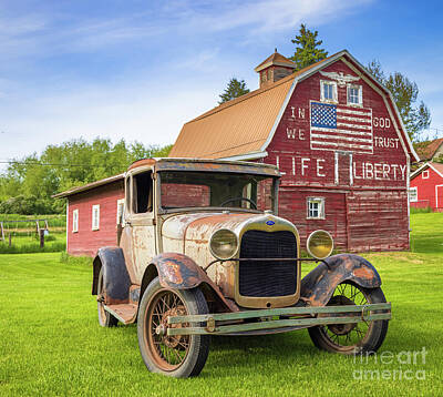 Royalty-Free and Rights-Managed Images - In God we trust barn by Inge Johnsson