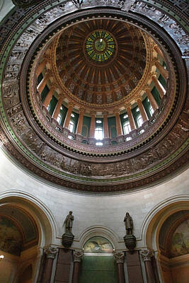 Politicians Photo Royalty Free Images - Inside view of the dome at the Illinois state capitol in Springfield Illinois Royalty-Free Image by Eldon McGraw
