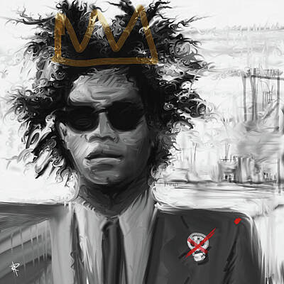 City Scenes Mixed Media Rights Managed Images - Jean Michel Basquiat Royalty-Free Image by Russell Pierce