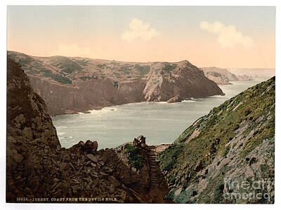 Football Rights Managed Images - Jersey Coast From The Devils Hole Channel Islands Royalty-Free Image by Artistic Rifki