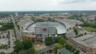 Recently Sold - Football Royalty-Free and Rights-Managed Images - Jordan Hare Stadium at Auburn University by Eldon McGraw