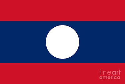 Vintage Pharmacy Royalty Free Images - Laos Flag Royalty-Free Image by Sterling Gold