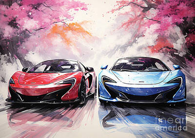 Game Of Thrones Rights Managed Images - McLaren 625C car Royalty-Free Image by Destiney Sullivan
