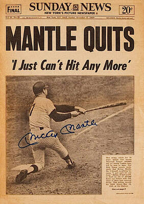 Baseball Rights Managed Images - Mickey Mantle Royalty-Free Image by Jas Stem