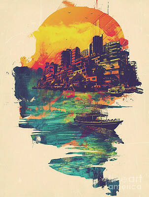 City Scenes Paintings - Mumbai by Tommy Mcdaniel