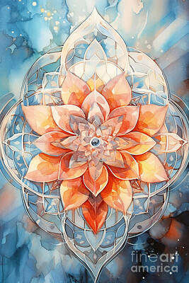 Recently Sold - Floral Digital Art - Oronda - Floral Mandala  by Sabantha
