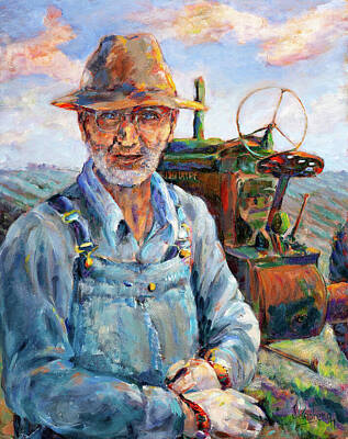 Multichromatic Abstracts - Pa and His Tractor by Jean Groberg