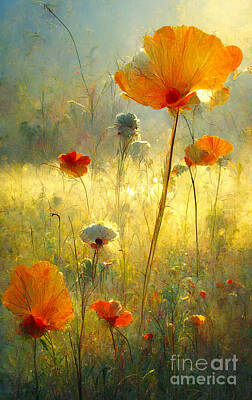 Royalty-Free and Rights-Managed Images - Poppy Meadow by Sabantha