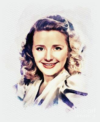 Movies Star Paintings - Priscilla Lane, Movie Legend by Esoterica Art Agency