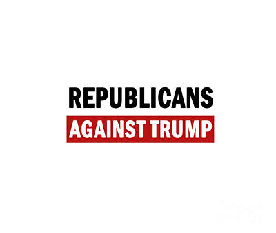 Politicians Digital Art Royalty Free Images - Republicans Against Trump Royalty-Free Image by Valentina Hramov