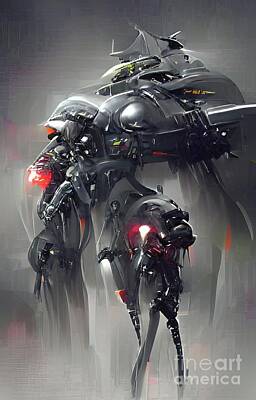Science Fiction Digital Art - Robot Overlord by Esoterica Art Agency