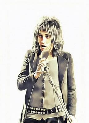 Music Painting Rights Managed Images - Rod Stewart, Music Legend Royalty-Free Image by Esoterica Art Agency