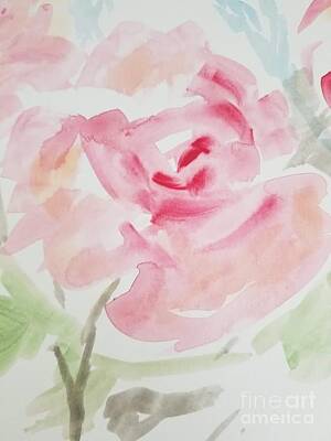 Roses Paintings - Rose  by Rose Elaine