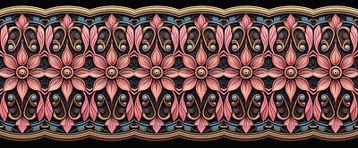 Florals Digital Art - Rosetta Ornamentalia 15 by EML CircusValley