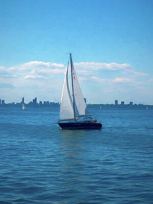 Fruit Photography - Sailboat on Ontario Lake by H F